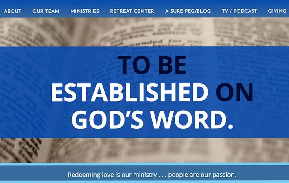 Christwalk International Ministries, home page screnshot