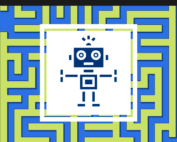 maze with robot graphic