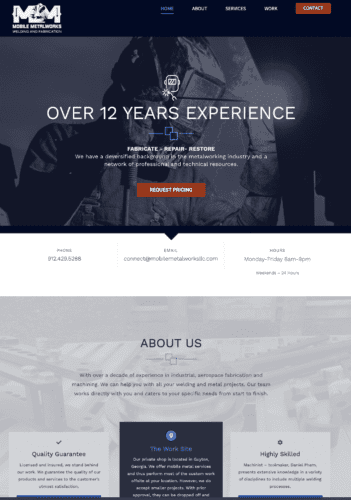 Screen Shot 2021-04-14 at 1.58.34 PM Screenshot of webpage- Mobile Metalworks LLC