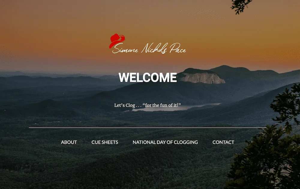 Simone Nichols Pace homepage screenshot for Southernfolks dEsigns Portfolio