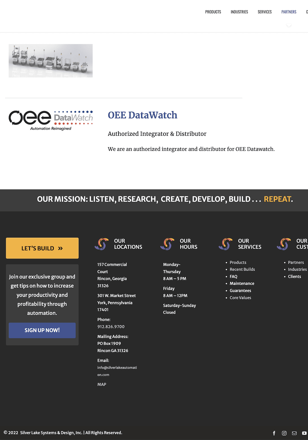 silverlake automation footer